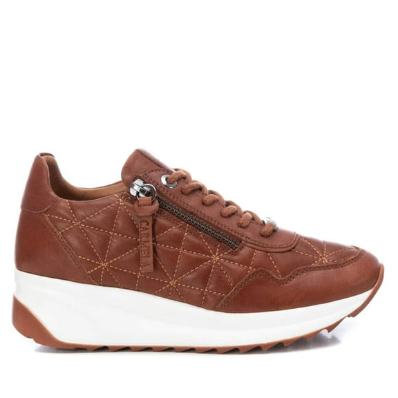 Women's Leather Sneakers By XTI 160209 Camel