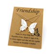 thumbnail image 2 of BKBP Friendship Butterfly Necklace Simple Best Friend Oil Drop Stitching Colorful New Female Fashion Gold Silver Two Piece Jewelry Accessories Gift, 2 of 9