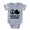 Heather Grey, variant on CafePress - FIN Peace Love Great Dane - Cute Infant Baby Football Bodysuit