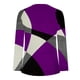thumbnail image 4 of ICHUANYI Clearance Women Fashion Summer Sexy Fold Printed Regular Women Long Sleeves V Neck Button(Purple, L) ICHUANYI WER2023081202581, 4 of 4