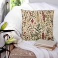 thumbnail image 3 of 20x20 Pillow Covers Set of 2, Rustic Botanical Throw Pillow Covers Decorative Couch Cushion Case, Vintage Floral Wildflower Microfiber Square Pillowcases for Bedroom Car Living Room, 3 of 7