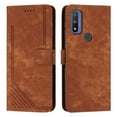 thumbnail image 2 of Wallet Case for Motorola Moto G Pure, Premium PU Leather Flip Case Card Slots Holder, Luxury Kickstand Function Book Folding Folio Cover with Wrist Strap for Motorola Moto G Pure, Brown, 2 of 12