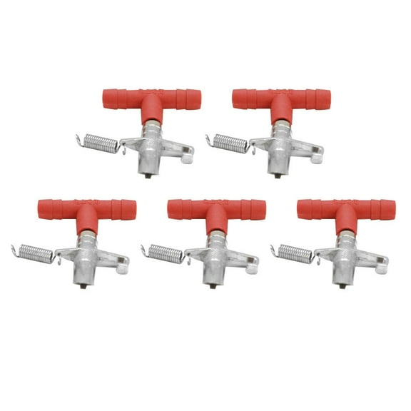 Soimiss 5Pcs Red Rabbit Water Feeder with Improved Nozzle for Easy Cage Hook and Leak Resistant