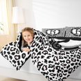 thumbnail image 4 of Feelyou Chic Monogrammed R Bedding Comforter Set, Wildlife Leopard Print Twin Comforter Sets, Modern Princess Black Bowknot Reversible Bedding Set, Luxury Bedroom Decor, 2-Piece, 4 of 8