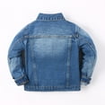 thumbnail image 5 of Gubotare Girl's Casual Denim Jacket Back to School Outfits for Kids, Personalized Denim Jacket, Girl Boy Birthday Gift Size 5T 6T (Blue,5-6 Years), 5 of 5