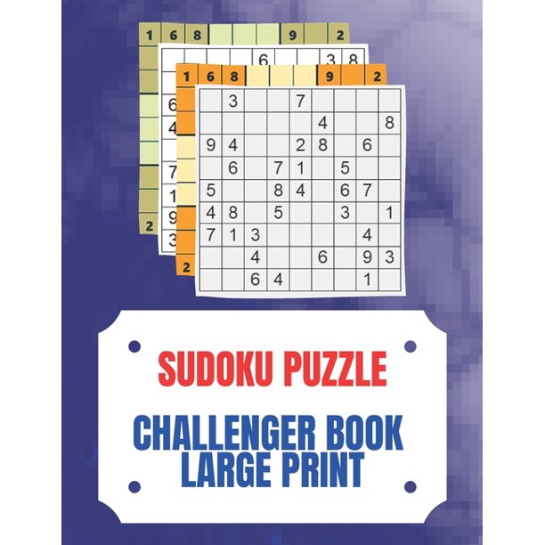 sudoku puzzle challenger book large print for adults seniors and kids multi levels easy medium difficult