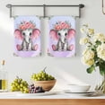 thumbnail image 3 of Cute Elephant Kitchen Towels Set of 4, Spring Floral Botanical Animal Watercolor Absorbent Dish Towels for Kitchen, Microfiber Hand Towel, Quick Drying Tea Towel for Cleaning Decorative Dishcloths, 3 of 7