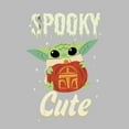 thumbnail image 2 of Men's Star Wars: The Mandalorian Halloween Grogu Spooky Cute Pumpkin  Graphic Tee Athletic Heather 3X Large, 2 of 5