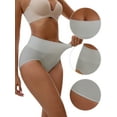 thumbnail image 3 of Unique Bargains Women's High Waist Tummy Slimming Elastic Waistband Briefs L Gray, 3 of 6