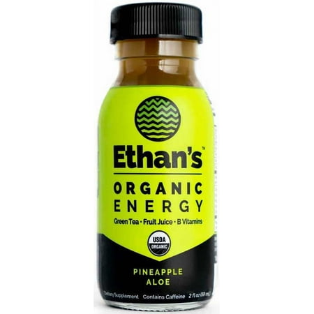 Ethans Organic Pineapple Aloe Energy Shot, 2 Fluid Ounce -- 12 per case.
