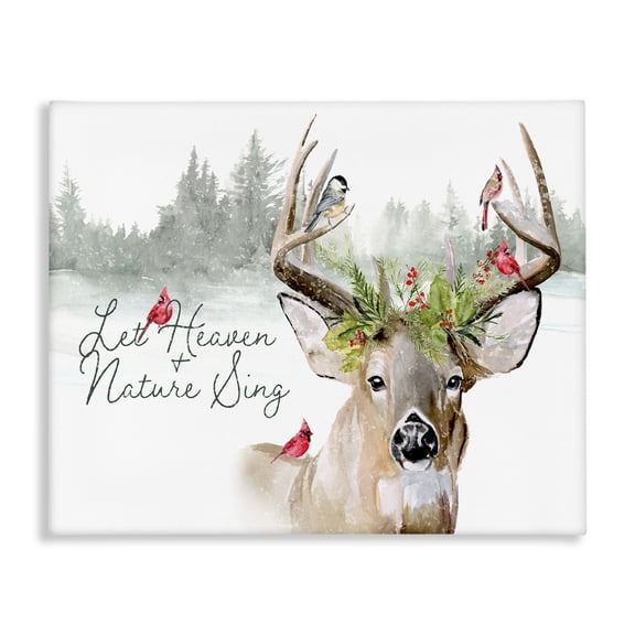 Stupell Industries Farmhouse Motivational Winter Reindeer Canvas Art, 30 x 24, by Jennifer Paxton Parker