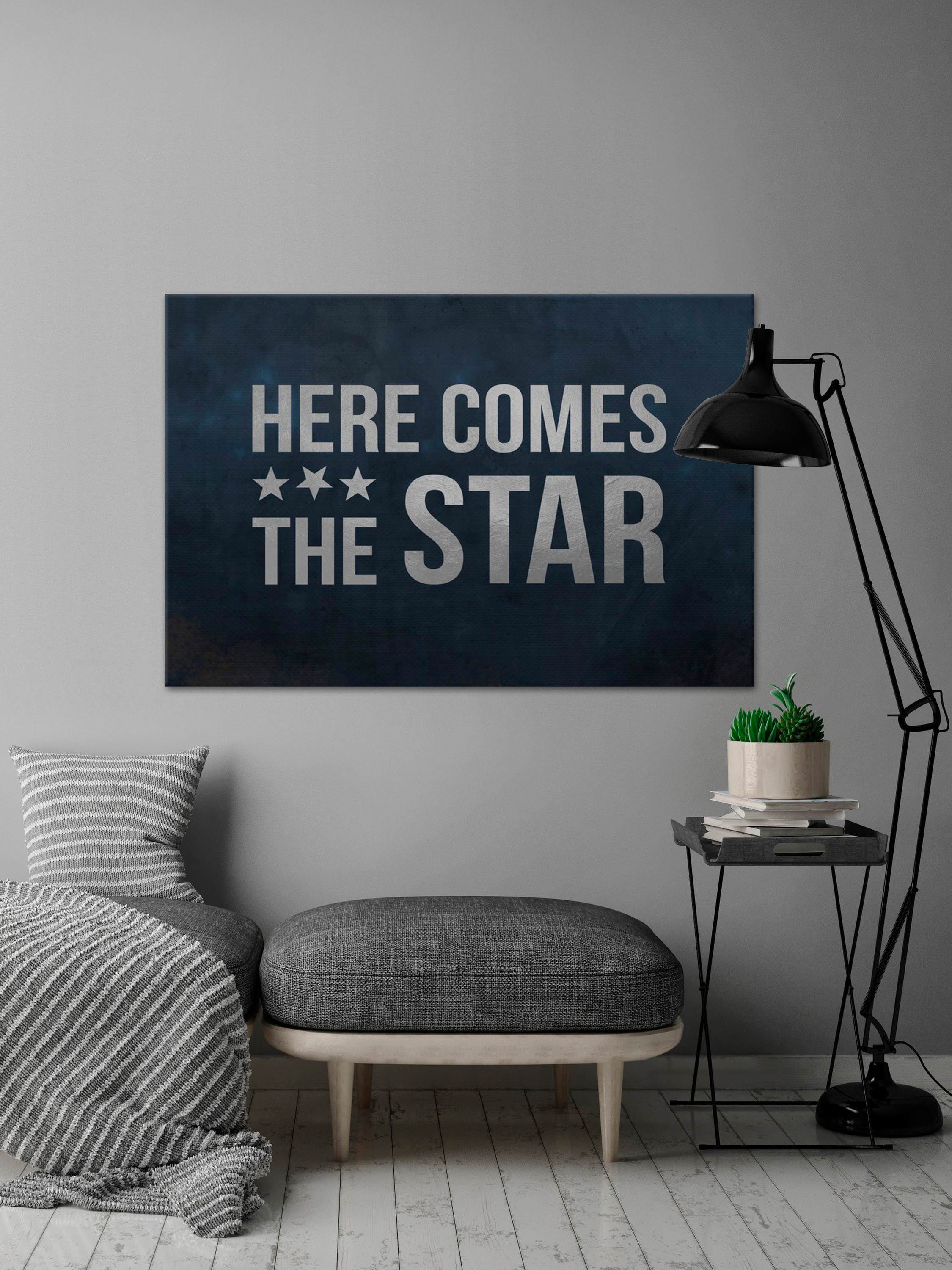 Here Comes the Star Painting Print on Wrapped Canvas