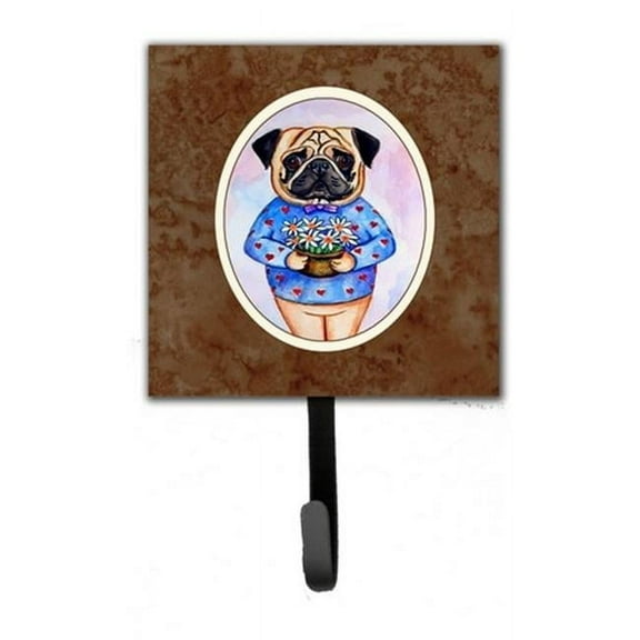 Pug Valentines Hearts Leash or Key Holder