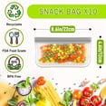 thumbnail image 3 of QUTETN 10-Pack Reusable Leakproof Freezer Bags with Zipper Closure - Food-Safe Polyester Rectangular Storage Bags for Meat  Lunch  Travel  Fruits  Vegetables & Candy - Airtight Containers, 3 of 6