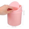 thumbnail image 2 of HEALEEP Pequeño De Basura Rosa Para Escritorio Con Tapa Para Almacenamiento Práctico De Desperdicios, 2 of 8