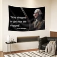 thumbnail image 4 of Bandera Tapestry Stay Strapped de George Washington, 100 x 150 cm, 4 of 4