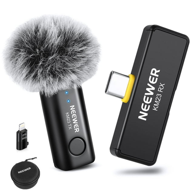 Sistema de micrófono inalámbrico Lavalier NEEWER KM23 USB-C