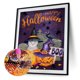 thumbnail image 1 of Cuadros Decorativos Kits de pintura de diamante Happy Halloween Pumpkin Cat taladro redondo completo (A5532) Wdftyju embutido en tela, 1 of 8