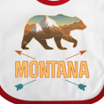 thumbnail image 4 of Inktastic Montana Vacation Bear Silhouette Boys or Girls Baby Bib, 4 of 4