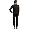 thumbnail image 2 of Knocker Men's 2-Piece Long Johns Thermal Underwear Pajama Set (Black, S), 2 of 5