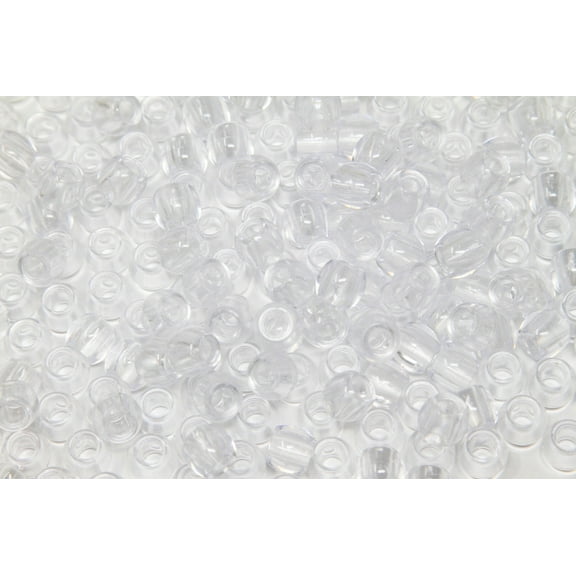 180PC 10x12 mm PREMIUM Glitter Pony Beads, Multi-Colored Bracelet Cool Beads, Beads for hair Braids, Plastic Beads, Hair Beads for Braids for Girls (CLEAR)