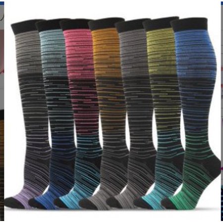 DNAKEN(6 pairs) Compression Socks for Women & Men Circulationis Best Support for Athletic Running Hiking,Nursing compression socks for women diabetic socks women
