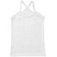 thumbnail image 4 of YONGHS Kids Girls Dance Tank Tops Spaghetti Strap Racerback Gymnastic Yoga Shirts Camisole Undershirts White 2-3, 4 of 5