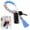 Blue, variant on Silicone Beaded Bracelet Keychain Wristlet Key Ring Bangle Chains for Women with Leather Tassel(Black/Gray)