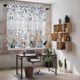 thumbnail image 5 of Blue Beige Coastal Kitchen Curtains 63 Inch Length, Beach Starfish Summer Eucalyptus Retro Tiers Curtains for Living Room Berdoom Bathroom, Light Filtering Drapes Window Treatment 2 Panels 42"Wx63"L, 5 of 8
