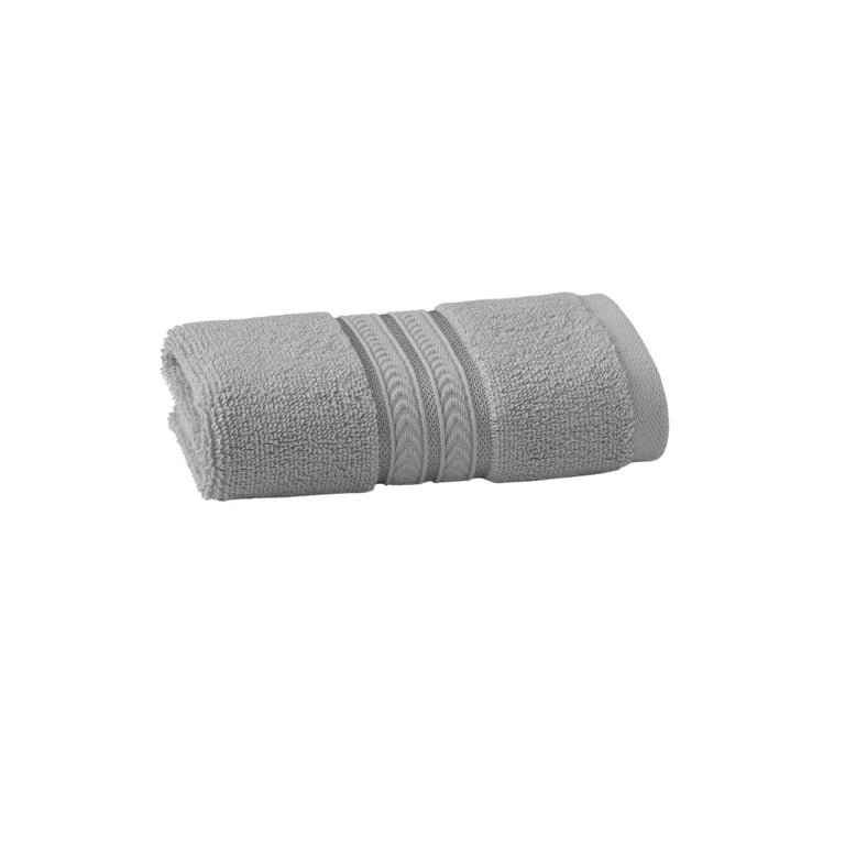 Better Homes and Gardens Thick and Plush Washcloth, Soft Silver