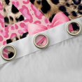 thumbnail image 4 of Manfei Cheetah Print Letter Blackout Curtains Set of 2 (52x84 Each), Pink Bowknot Monogrammed A Window Curtains, Modern Fashion Style Curtains and Drapes, Blackout Curtains Room Decor, 4 of 6