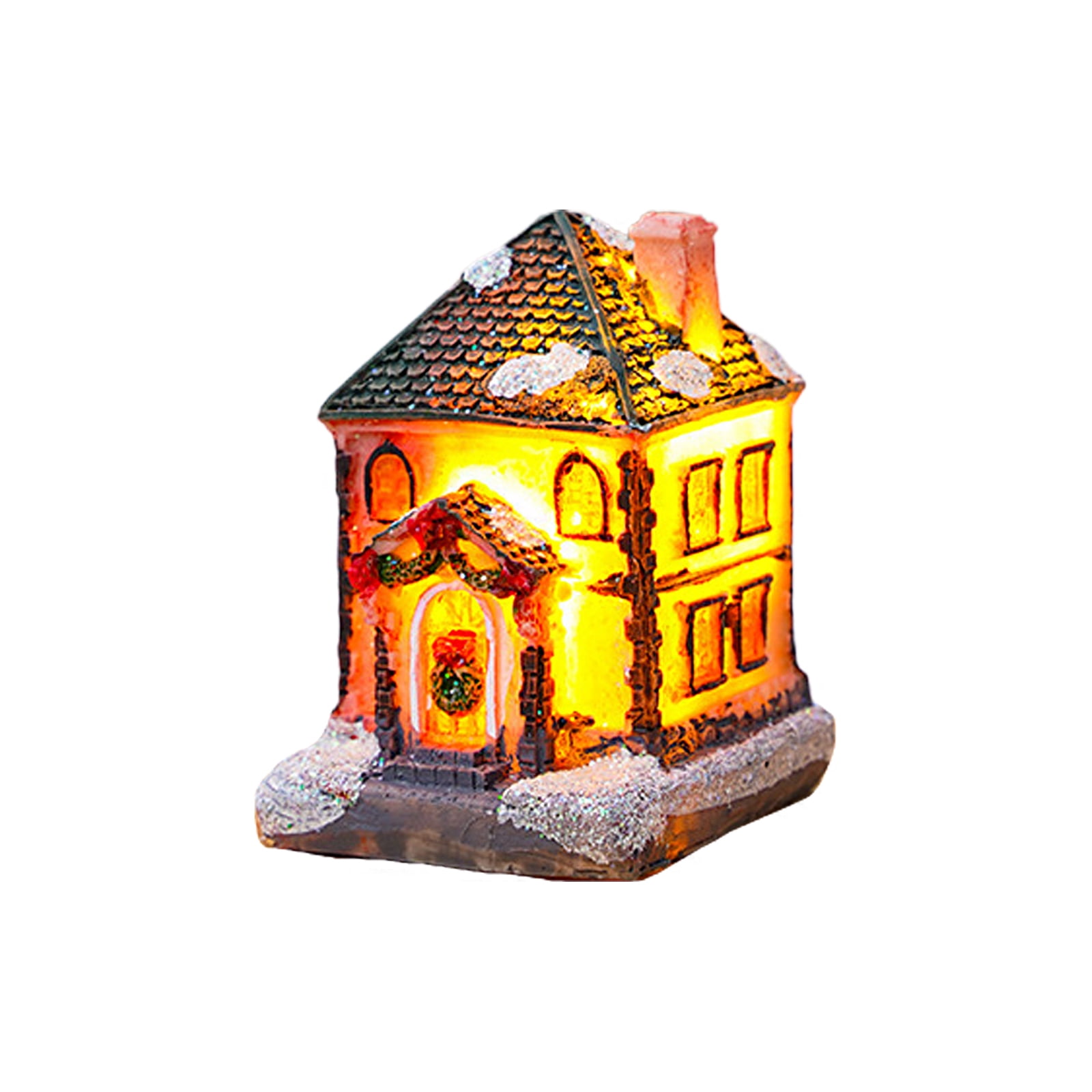 Hapeisy Christmas Village House，LED Lighted Christmas Village Houses