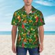 thumbnail image 2 of Fotbe Cute Christmas Stocking Bear Camisa Hawaiana para Hombre Unisex – Camisa Casual de Verano con Botones de Manga Corta de Algodón y Lino,Large, 2 of 7