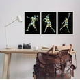 thumbnail image 2 of Stupell Industries Geometric Athlete Patterned Sports Graphic Art Unframed Art Print Wall Art, Set of 3, Design by Arrolynn Weiderhold, 2 of 6