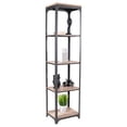 thumbnail image 1 of Librero y Repisa FRATELLO MUEBLES en Estilo Industrial Organizador de 4 Secciones Estructura de Metal Acabado en Nogal, 1 of 7