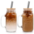 thumbnail image 1 of ANOTION Mason Jar with Lid and Straw, 24 oz Regular Mouth Mason Jars with Handle Drinking Glasses Tumbler Reusable Cups Smoothie Water Bottles for Ic, 1 of 7
