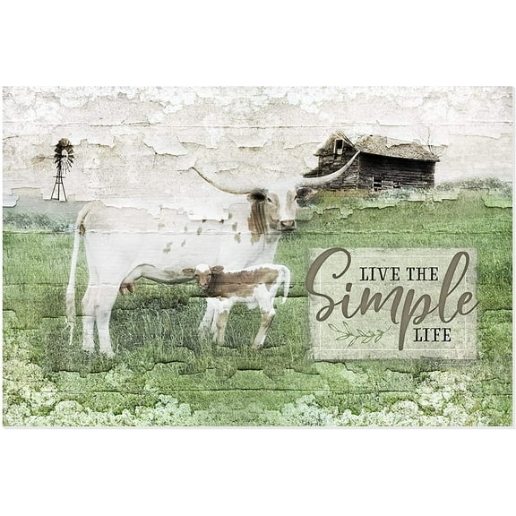Live The Simple Life Wood Style Wall Sign 12x18