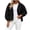 Black, variant on 3/4 Length Sleeve Women Tops Hooded Shirts Womens Hooded Zip Front Breathable Solid Jacket Tops Women Blouses