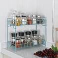 thumbnail image 4 of 2-Tier Kitchen Spice Rack Organizer – Chrome Metal Spice Jar & Bottle Shelf Holder for Pantry, Cabinet, Countertop, 4 of 7