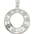 thumbnail image 3 of Sterling Silver Diamond-Cut Flower Pendant (25.96 X 25.99) Made In Mexico qp5148, 3 of 5