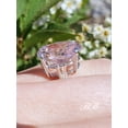 thumbnail image 3 of 10x8mm - 20x15mm Oval Cut Light Pink CZ Diamond, 4-Prong Solitaire Ring, 5A Quality Cubic Zirconia, Sterling Silver, 3 of 4