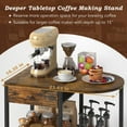 thumbnail image 2 of Coffee Bar Station with Wheels and Storage Drawer,15.35'' Deeper Large Coffee Bar Table Stand for Kitchen Office Living Room,Rustic Brown, 2 of 7