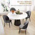 thumbnail image 4 of HOMCOM Dining Chairs Set of 4 Kitchen Chairs with Metal Legs Charcoal Grey, 4 of 10