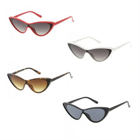 Women's Friday Thin Cat Eye Sunglasses - Black
