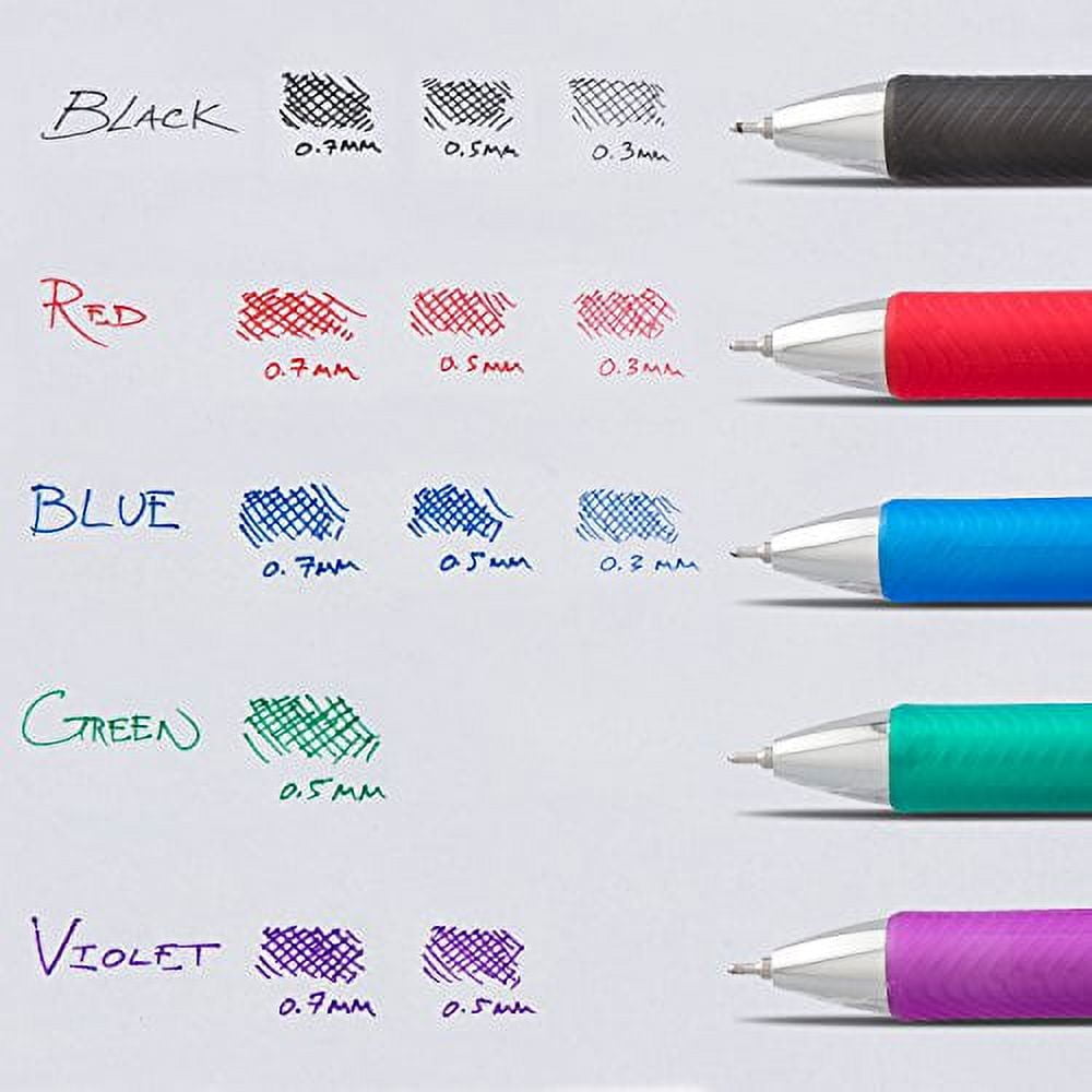 Pentel EnerGel Deluxe RTX Retractable Liquid Gel Pen, 0.5mm, Needle Tip, Black Ink, 3 Pen per Pack (BLN75BP3A)