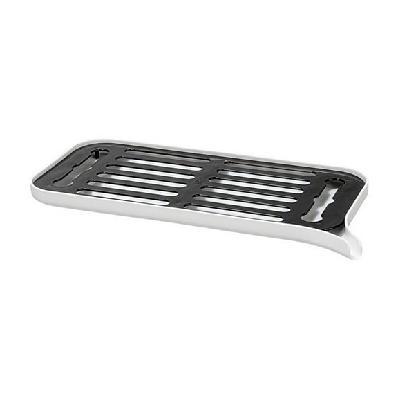 Plastic Dish Drainer Dryer Tray Large Sink Drying Rack Worktop Drain Kitchen Water Filter Tray-White
