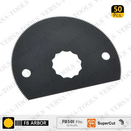 

Versa Tool FB50I 80mm HSS Semi-Circular Multi-Tool Saw Blades 50/Pack Fits Fein Supercut Oscillating Tools