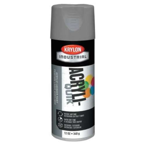 General Purpose Spray Paint, Stone Gray, High-Gloss, Solvent, 12 oz.