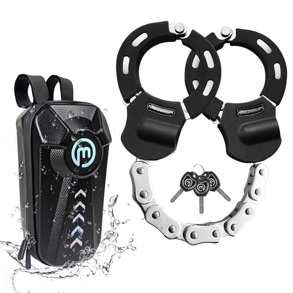 Candado para scooter eléctrico Mezelon, cadena de 8 mm y bolsa impermeable