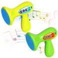 thumbnail image 1 of 2 Pack Handheld Voice Changer Toys for Kids with Recording Megaphone Function  Volume Amplifier  Yellow + Green, 1 of 8